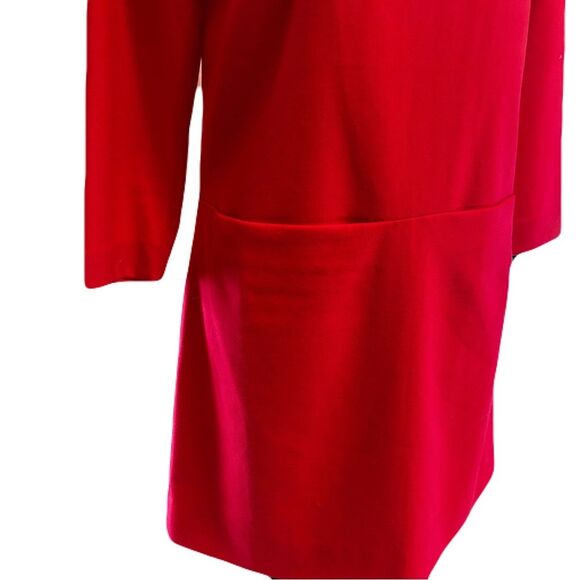 J.Crew Red Wool Blend Sheath Dress | Sz. 00 | Good Condition - Picture 3 of 7